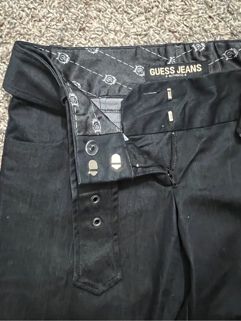 Guess Y2K High-Waist Wide Leg Pants with Belted Waistband - Picture 5 of 9